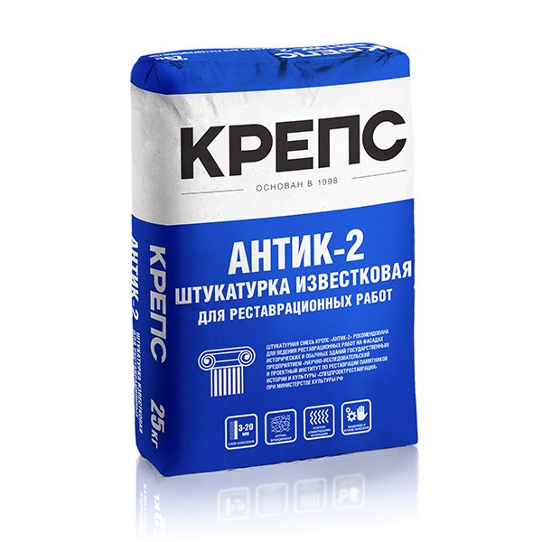 Крепс Антик-2 Известковый штукатурный состав 25кг (56шт)