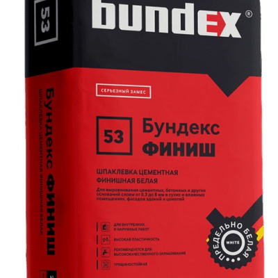 Бундекс Шпаклевка цементная Финиш 20 кг/64шт 