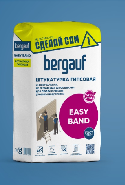 Штукатурка гипсовая универсальная Bergauf Easy Band 30 кг.