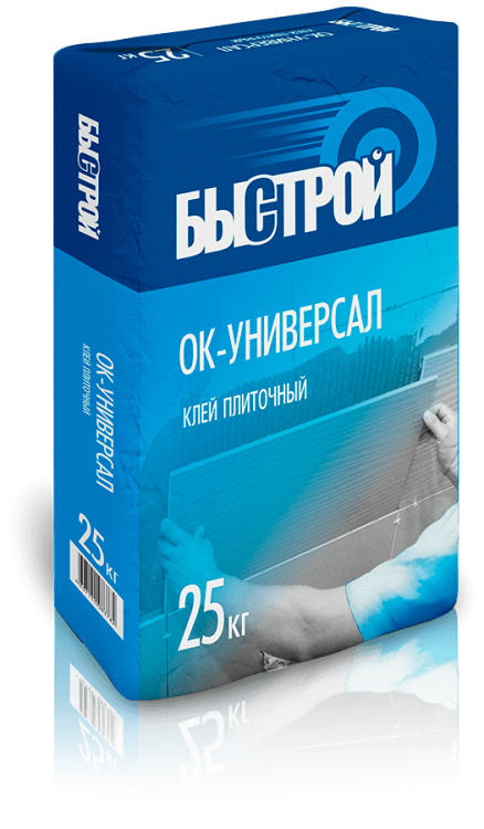 БЫСТРОЙ КЛЕЙ ПЛИТОЧНЫЙ универсал ОК-универсал, мешок 25к/56под